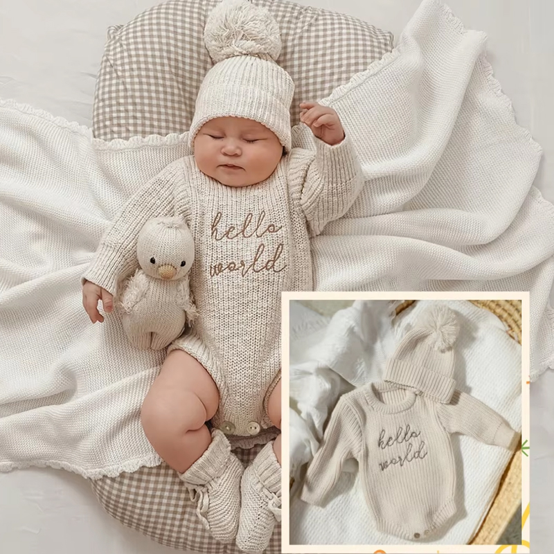 Baby Clothing Boy - Ylsteed Hello World вязаный комбинезон для